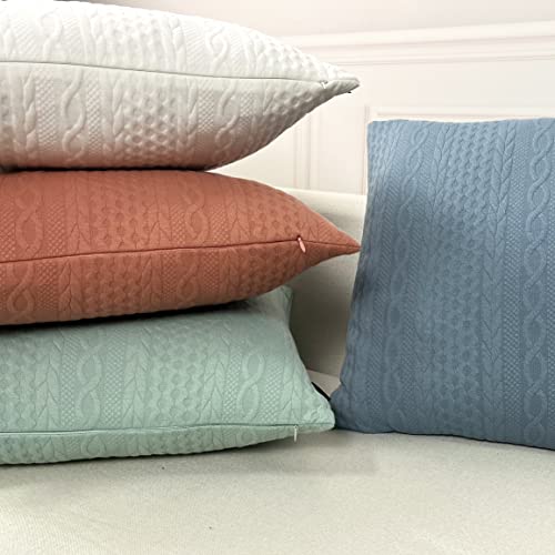 Booque Valley Throw Pillow Covers, Pack Of 2 Super Soft Elegant Modern Embossed Patterned Coral Cushion Covers Decorative Stretchy Pillow Cases For Sofa Bed Car Chair, 18 X 18 Inch(Coral) #TOP6