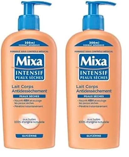 Lait Corps Peau Sèche Anti Dessèchement Hydratation 48h Huiles 100% D'origine Naturelle Mixa La Pompe De 300ml - vue 3