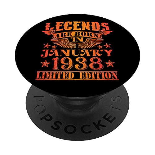 Cumpleaños Enero 1938 Edición Limitada Regalo January 1938 PopSockets PopGrip Intercambiable