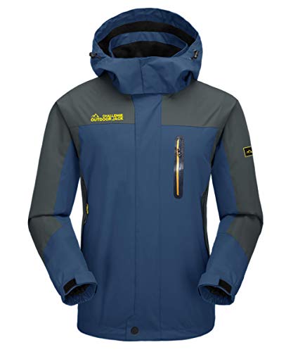 TOTNMC Mens Winterbreaker Jacket for Men Mountain Jacket Breathable Coats Men Sportswear Raincoat