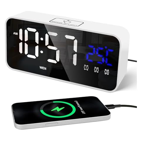 Lafocuse Digital Bedside Alarm Clock with Music Cover