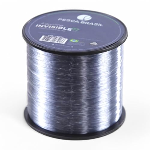 Pesca Brasil, Linha de Pesca 500m Transparente Monofilamento Nylon Resistente, Aqualine Invisible 0,28mm