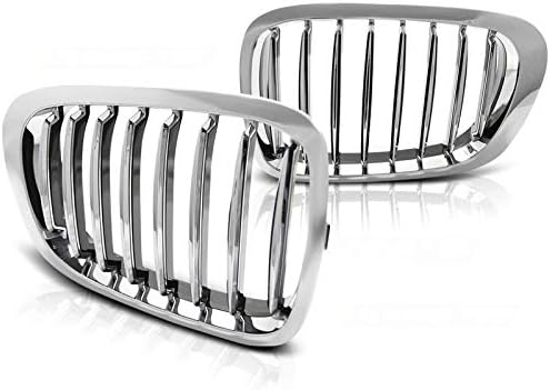 Front Grill Front Central Grill Sport VR-82 Front Sport Replacement Kidney Grille Grill Chrome compatible with Bmw 3 Series E46 1999 2000 2001 2002 2003 Coupe Cabrio