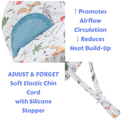 UPF 50+ Kids Sun Hat Adjustable Wide Brim - Toddler to Youth 2-9 Years Lightweight Foldable for Beach, Hiking, Swimming2