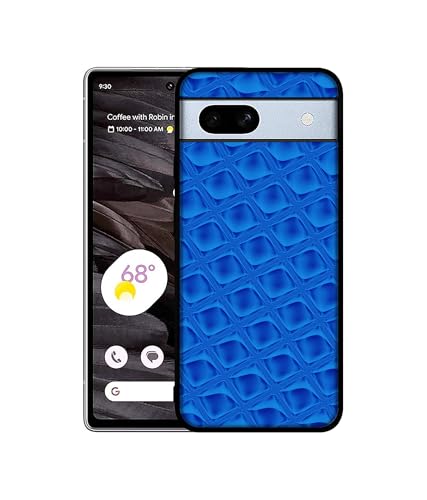 Image of Blue Diamond Design Premium 2D Printed Metal Back Case Cover for Google Pixel 7A 5G