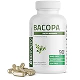 Bronson Bacopa (1200mg Equivalent from 8:1 Extract) Supports Healthy Brain Function and Mental Performance, Traditional Herb, Non-GMO, 90 Vegetarian Capsules