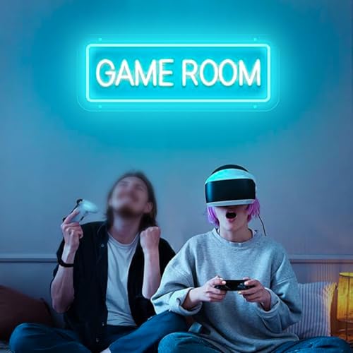 Image of LED Game Sign Game Zone Neon Signs Gaming Room Wall Art Decor Man Cave Lights Signs Gamer Home Bedroom Decoration USB Powered Brightness Adjustable