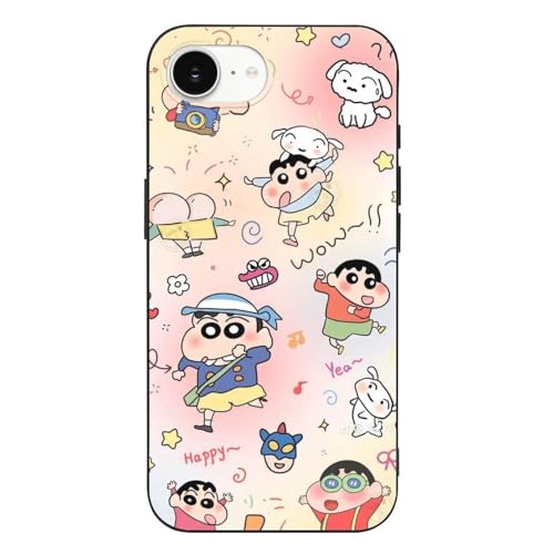 iPhone 16 E 用 ケース クレヨンしんちゃん 可愛くて癒される MagSafe対応 軍用MIL規格 耐傷性 耐退色性 ワイヤレス充電対応 耐衝撃性 軽量設計 高デザイン性 高耐久性