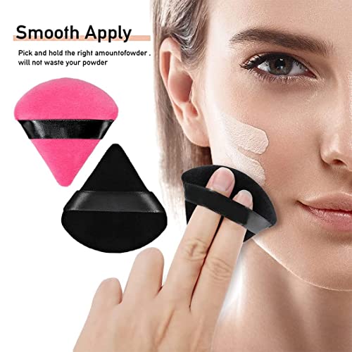 Image of 15pcs Triangle Powder Puff For Women Makeup Sponge puff Multicolored Face Dry Wet Makeup Puff for Loose Powder Body Powder, Cotton Cosmetic Sponge for Contouring, Under Eyes and Corners