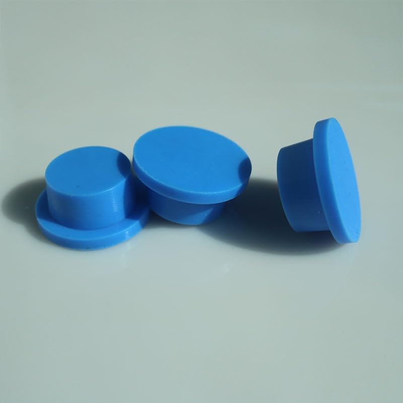 GL45 Silikonstopfen for Anaerobierflaschen – 30 Sets blauer Reagenzflaschenstopfen mit Öffnungsdeckeln