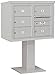 Salsbury Industries 3406D-05GRY 4C Pedestal Mailbox, Gray