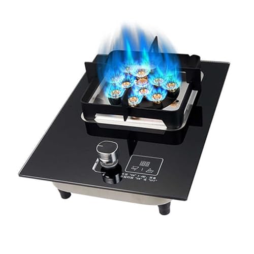 ガスストーブ43cm、5.2KWポータブルガスストーブ、ガス/LPガス変換ストーブ、炎上保護とタイマー機能付き、家庭用キッチン用(NG)