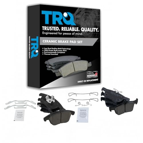 TRQ Front and Rear Ceramic Brake Pad Set