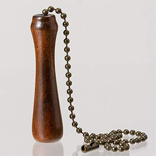 Image of Ceiling Fan Pull Chains Walnut Wooden Pull Chain Extension for Ceiling Light Lamp Fan Chain