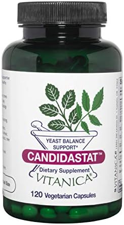 Vitanica Candidastat, Yeast Balance Supplement and Support, Vegan, 120 Capsules