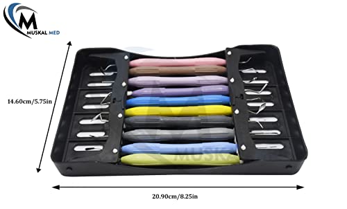 Muskalmed 3403454122866 Silicone Handle Dental Composite Filling Restorative Instruments Kit 10Pcs Tools Set thumb #4