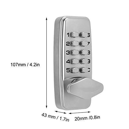 Digital Mechanical Password Door Lock, 2-4 Digits Mechanical Pushbutton ...