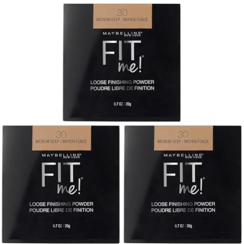 Image of Maybelline New York Fit me Loose Finishing Powder, 30 Medium Deep (Pack of 3)