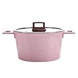 ETZRYSYB Suppentopf aus Keramik, Glasur, zwei Ohren, rosa für Küche, Suppentopf, Haushalt, Kochen, multifunktional, ein Topf