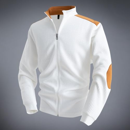 Mens Petite to Plus Size Slimming Raglan Sleeve Ribbed Knit Cardigan Sweaters Zip Up Stand Collar Knitted Sweater2