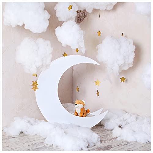 Image of Artificial Cloud Props, Imitation 3D Cloud for Ceiling Hanging Decorations, Fake Cloud Shape Ornaments for Room Wedding Party Stage Show Decor (6 Pieces,5 Size)