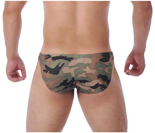 S Forever Men's Sexy Camo Bikini Underwear Low Rise Camouflage Briefs