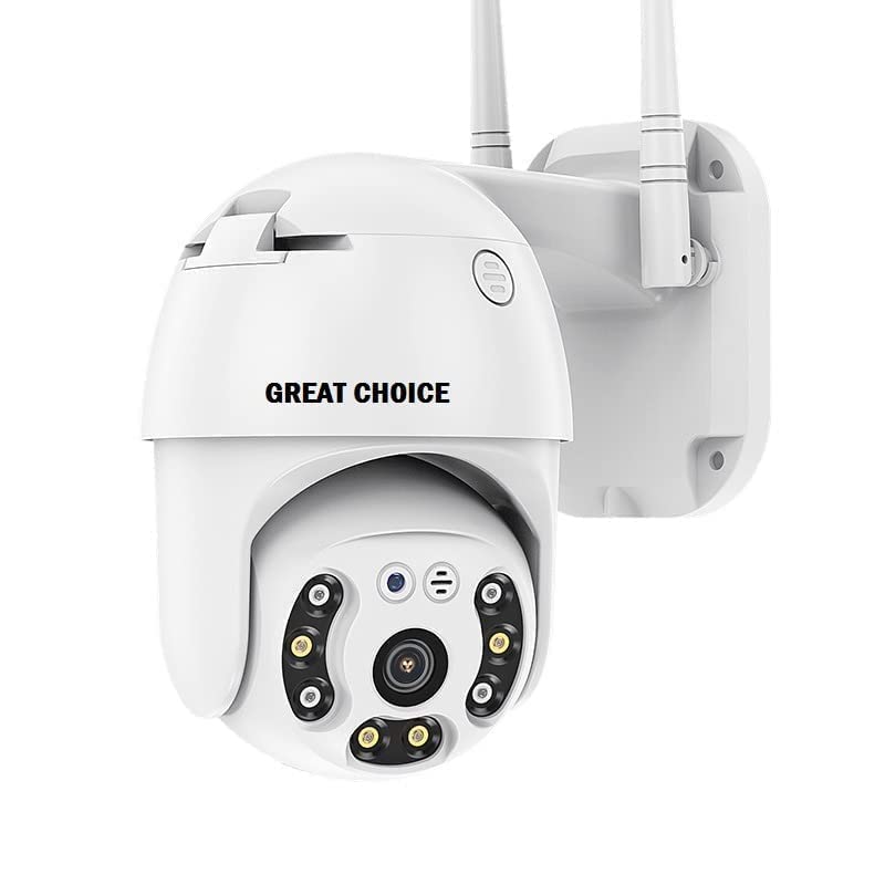 Great Choice AP982 12MP LA62 Full HD Wi-Fi Cloud Storage Waterproof IP Security Camera 1080P 2 Way Communication 360° Rotation Smart Motion Detection Alarm Alert Full-Color Light -Night Vision