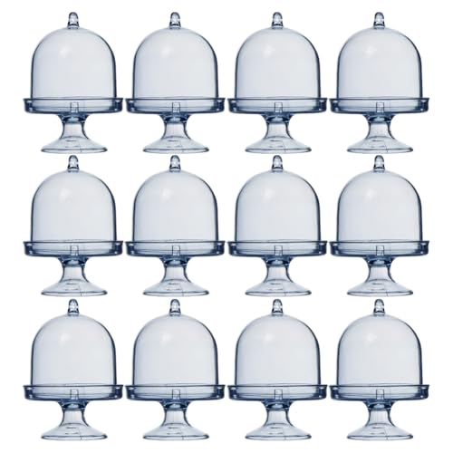 Eforcase 12PCS Clear Candy Boxes Western Style Fillable Ornaments Candy Containers Treat Boxes Wedding Favor Boxes Storage Container Candy Jars Decorations for Bridal Shower Wedding Christmas Party