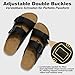Imagen de Wizshoe Sandalias Mules Hombre Zapatillas Planas Verano Zuecos Sandals de Corcho Zapatos Planos con Hebilla Ajustable Cómodos con Plantilla Ergonómica Transpirables Interior Exterior Negro 44 EU