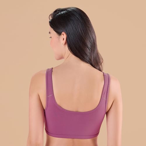 Image of Nykd (NYB113) Non Padded & Non Wired Full Coverage Slip On Everyday Bra in Breathable Cotton for Women & Girls | Wide Shoulder Straps for Support | Hidden Shaping Panel for Gentle Lift & Support