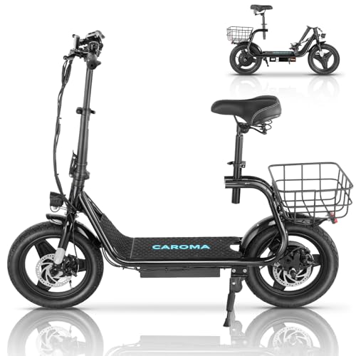 819W Peak Motor Adult Electric Scooter with Seat Black