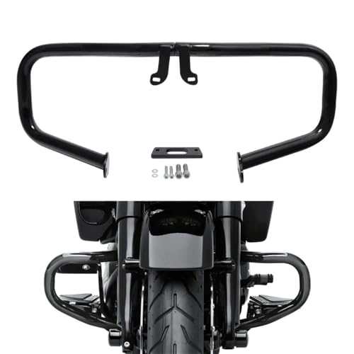 Garde moteur haché haut de gamme pour Touring FLHRSE6 2014-2023 noir mat - 2