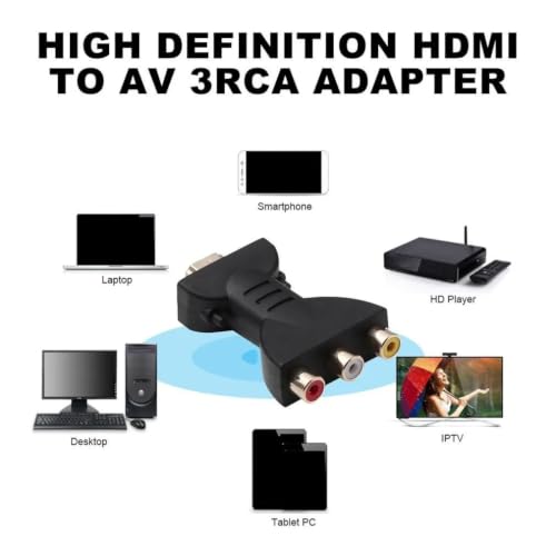 Convertidor AV a HDMI adaptador RCA 1080P euroconector para TV Box y DVD 4