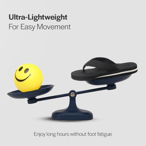 Image of FAUSTO Men Summer Flip Flops with Arch Support | Lightweight EVA Cushioned Ortho Slippers | Anti-Skid Sole | Water Resistant, Travel Friendly, Daily Wear, Indoor Home Use