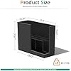 Heyzier Rectangular Planter Box for Outdoor Plants, Large Tall Resin Garden Pots for Front Porch, Patio, Indoor (Black, 25 x 21 inch)
