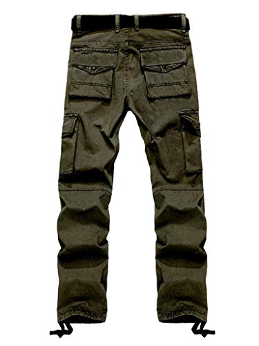 Akarmy Men's Casual Relaxed Fit Cargo Pants, Outdoor Hiking Pants Cotton Twill Combat Pants Bdc8710 Armygreen #TOP1