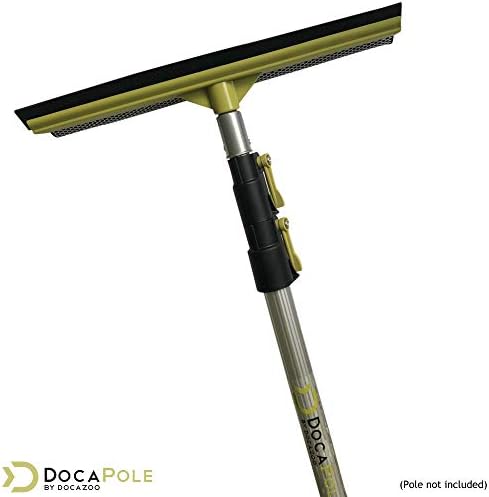 DOCAZOO DocaPole Car Squeegee & Washer | Classic Car Squeegee Head |Auto Squeegee for Use with Threaded Handle or Extension Pole | Car Window Squeegee (DocaPole Extension Pole Not Included)
