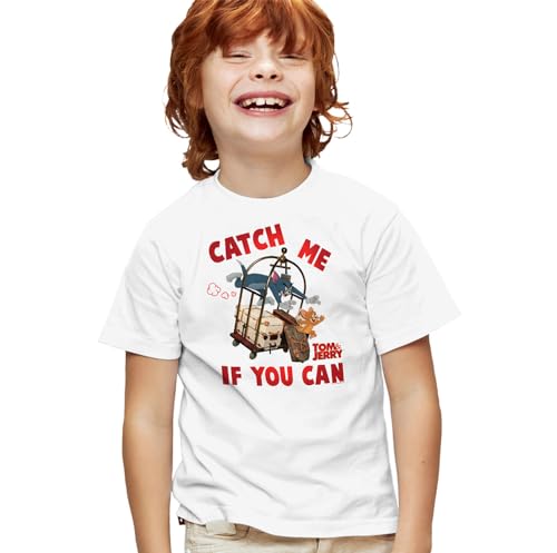 Popfunk Tom and Jerry Movie Catch Me If You Can Kids T-Shirt for Youth Toddler Boys and Girls