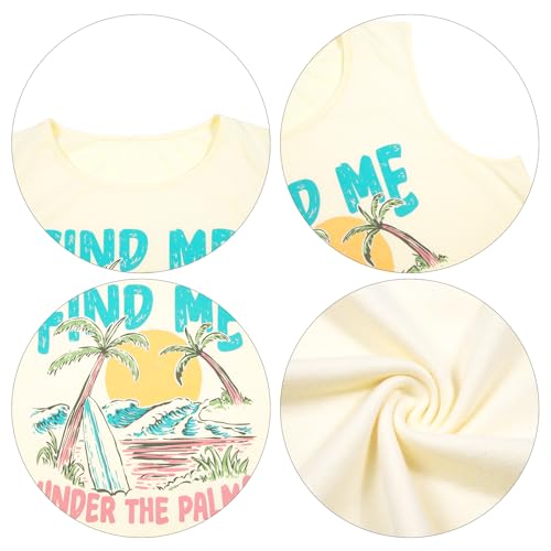 Image of Summer Sundress for Women Beach Tank Dress Sleeveless Graphic T Dress Short Casual Sun Dresses Beach Cover Up