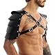 PIIKNUO Harness Männer Leder Body Brust Harness Soldat Rüstung Harness Punk Fetisch Bandage Harness Sexy Unterwäsche für Mann Schulterpanzer für Cosplay Gay Erotik Wäsche
