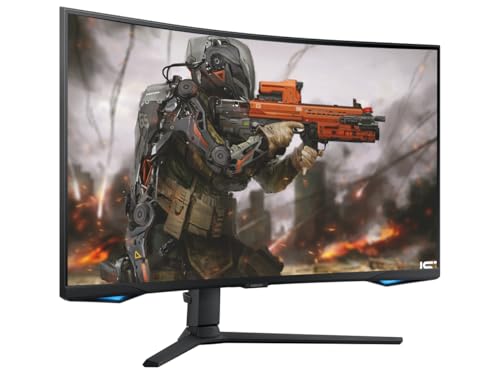 Image of Samsung 32-Inch Odyssey G65B Curved Gaming Monitor, QHD 2560 x 1440, 240Hz, 1ms, Smart TV Apps & Gaming Hub, Swivel /Tilt Adjustable Stand, HDMI Cable, Black