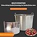 MHJKHG Commercial Turkey Deep Fryer 27QT/45QT/63QT Stockpot for Seafood Crawfish Crab Boil w/Strainer Basket and Lid, Compatible with All Types of Stoves,40x40cm，40x40cm