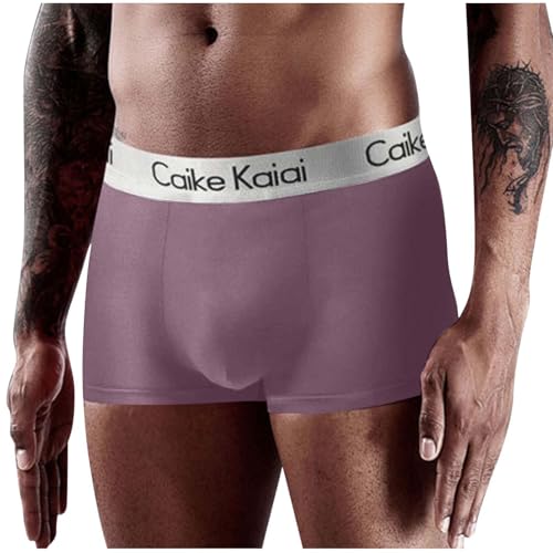 Mens Underwear Cotton Casual Lightweight Stretch Boxer Briefs 4 Pack Soft Comfy Breathable Sexy Sports Beach Trunks2