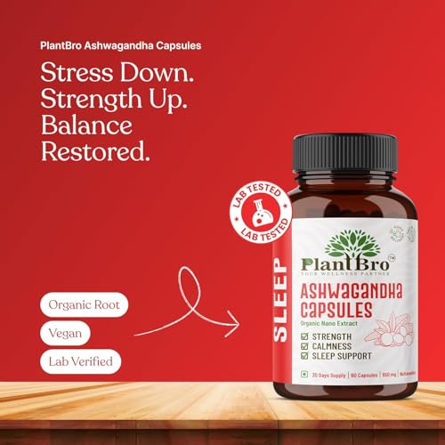 Image of Sleep + Focus Capsules Combo | Ashwagandha + Lion's Mane | Strength, Calmness, Sleep & Memory Support | Organic Nano Extracts | 60+60 Capsules | 30 Day Supply