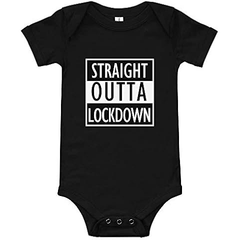 Teesh Clothing Straight Outta Lockdown Baby-Grow (Black, 18-24 Months) Cover