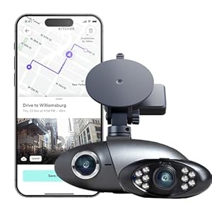 Nexar Pro Dual Dash Cam – 1 Year Nexar App Subscription Included – Unlimited Cloud Storage, Drive Recordings, Parking Mode, Night Vision, All Inside The Nexar App – WiFi HD Front Dash Cam (64 GB SD)