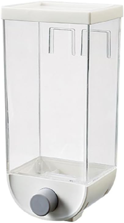 Hemoton Wall Mounted Kitchen Grain Storage Container 53Oz Plastic Cereal Dispenser with Airtight Lid Hanging Dry Food Organizer Space-Saving Storage Tank