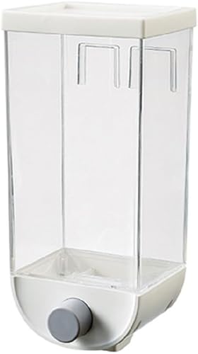 Hemoton Dispensador de alimentos secos Montado en la pared Caja dispensadora de cereales para cereales, nueces, frijoles, caramelo, arroz, avena,