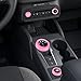 HDUFC for Ford Bronco Sport 2025-up (not Suitable for Bronco) Alloy car Interior Accessories, Shift knob Cover, Switch Button Cover, Headlight, Volume, 4WD knob Cover, 5-Piece Set (Pink)