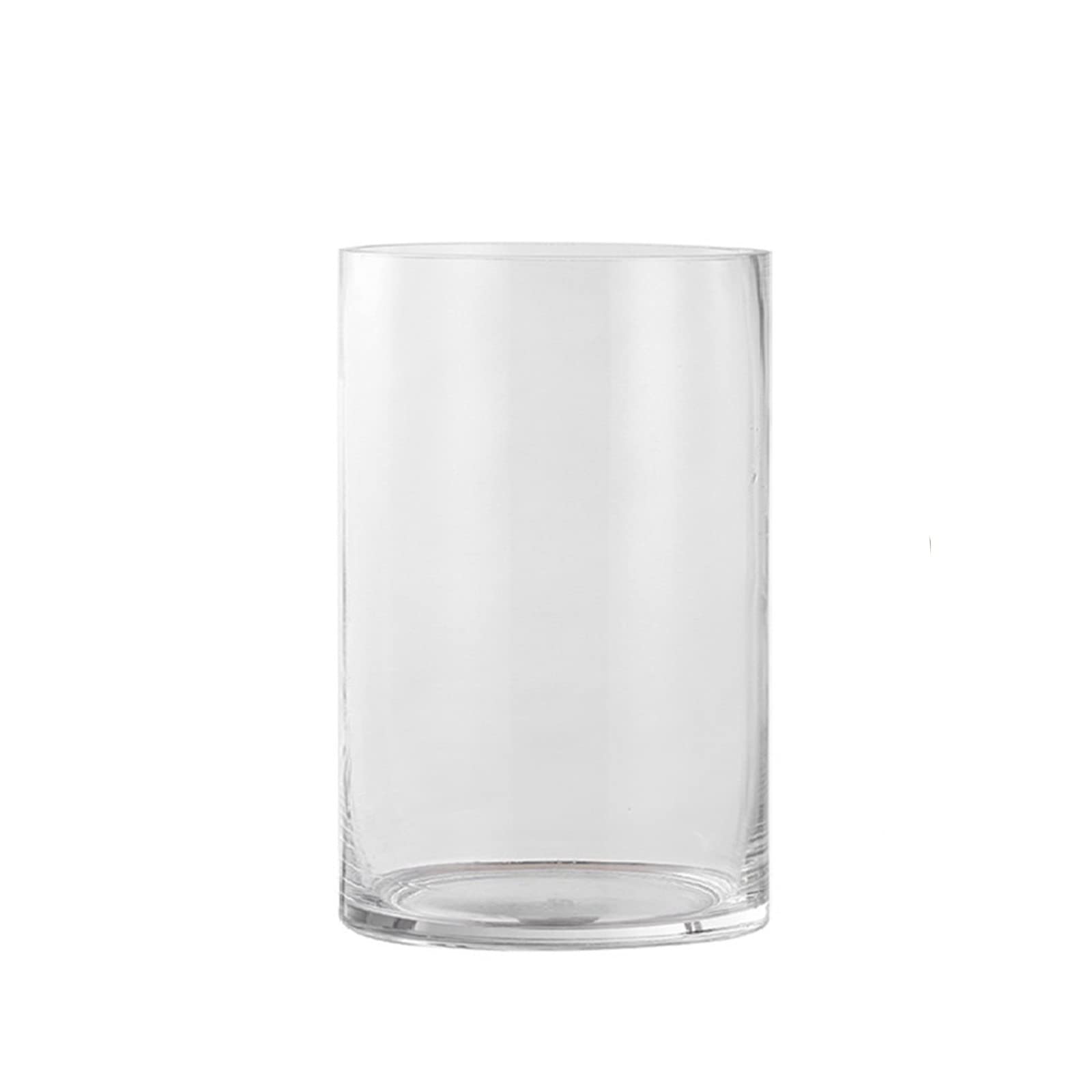 asdchZen Tall Vase, Cylindrical Flower Vases Clear Terrarium For Hydroponic Plants Vase For Lily Bouquet,Wide Diameter,For Restaurant,15 * 20CM